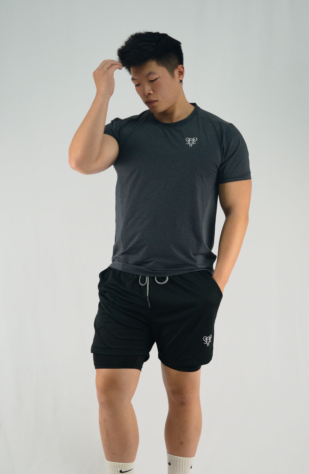 Black t-shirt for sports